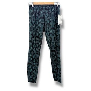 Stori NWT Perseverance Tight Women's 12 Damask Onyx Deep Teal High Rise Leggings